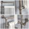 Milano Elizabeth - Brushed Brass Traditional Electric Heated Towel Rail - 930mm x 620mm