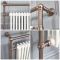 Milano Elizabeth - Brushed Bronze Traditional Heated Towel Rail - 930mm x 620mm