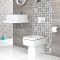 Milano Elswick - Modern Square Back to Wall Toilet with Soft Close Seat