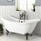 Milano Legend - White Traditional Double-Ended Freestanding Slipper Bath with Oil Rubbed Bronze Feet - 1750mm x 730mm