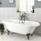 Milano Legend - White Traditional Roll Top Freestanding Bath with Oil Rubbed Bronze Feet - 1795mm x 785mm