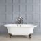 Milano Richmond - White Traditional Freestanding Bath with Oil Rubbed Bronze Feet - 1730mm x 780mm (No Tap-Holes)