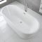 Milano Ballam - White Modern Oval Double-Ended Freestanding Bath - 1695mm x 750mm