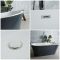 Milano Altcar - Stone Grey Modern Oval Double-Ended Freestanding Bath - 1695mm x 750mm