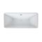 Milano Elswick - White Modern Square Double-Ended Freestanding Bath - 1615mm x 720mm