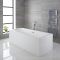 Milano Westby - White Modern Square Double-Ended Freestanding Bath - 1785mm x 790mm