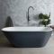 Milano Altcar - Stone Grey Modern Freestanding Bath - 1670mm x 730mm