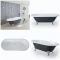 Milano Hest - Stone Grey Traditional Double-Ended Freestanding Bath - 1795mm x 785mm (No Tap-Holes)
