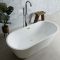 Milano Ballam - White Modern Oval Double-Ended Freestanding Bath - Choice of Size