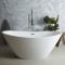 Milano Irwell - White Modern Oval Double-Ended Freestanding Slipper Bath - 1600mm x 750mm