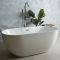 Milano Overton - White Modern Oval Double-Ended Freestanding Bath - Choice of Size