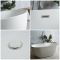 Milano Overton - White Modern Oval Double-Ended Freestanding Bath - 1500mm x 750mm