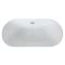 Milano Overton - White Modern Oval Double-Ended Freestanding Bath - 1500mm x 750mm