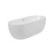 Milano Overton - White Modern Oval Double-Ended Freestanding Bath - 1700mm x 750mm
