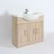 Milano Arch - Oak 850mm Freestanding Vanity Unit with Basin