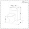Milano Arch - 500mm x 300mm WC unit with Back to Wall Toilet, Cistern and Soft Close Seat