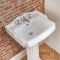Milano Windsor - Traditional Close Coupled Toilet and 3 Tap-Hole Pedestal Basin Set