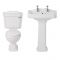 Milano Windsor - Traditional Toilet and 2 Tap-Hole Basin Set