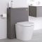 Milano Oxley - Grey Modern 600mm WC Unit with Rivington Toilet