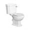 Milano Windsor - White Traditional Close Coupled Toilet with Cistern and Wooden Seat