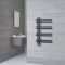 Milano Pars - Aluminium Anthracite Designer Heated Towel Rail - 800mm x 500mm