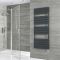 Milano Lustro Electric - Anthracite Flat Panel Designer Heated Towel Rail - 1500mm x 600mm