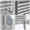 Milano Arno - Chrome Bar on Bar Heated Towel Rail - 730mm x 450mm