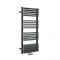 Milano Bow - Black D-Bar Central Connection Heated Towel Rail - 1000mm x 500mm