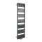 Milano Bow - Black D-Bar Central Connection Heated Towel Rail - 1800mm x 500mm