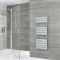Milano Lustro - Chrome Flat Panel Designer Heated Towel Rail - 1213mm x 450mm