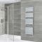 Milano Lustro - Chrome Flat Panel Designer Heated Towel Rail - 1512mm x 450mm