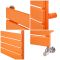 Milano Lustro - Designer Sunset Orange Flat Panel Heated Towel Rail - Choice of Size