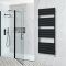 Milano Lustro Electric - Black Flat Panel Designer Heated Towel Rail - 1500mm x 600mm