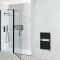 Milano Lustro Electric - Black Flat Panel Designer Heated Towel Rail - 600mm x 400mm