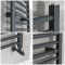 Milano Artle - Anthracite Curved Heated Towel Rail - 1200mm x 500mm