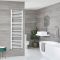 Milano Ive - White Curved Heated Towel Rail - 1600mm x 500mm