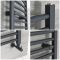 Milano Artle - Anthracite Curved Heated Towel Rail - Choice of Size