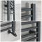 Milano Artle - Anthracite Straight Heated Towel Rail - 600mm x 400mm