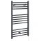 Milano Artle Electric - Anthracite Straight Heated Towel Rail - 1000mm x 400mm
