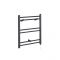 Milano Artle Electric - Anthracite Straight Heated Towel Rail - 600mm x 400mm