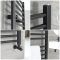 Milano Nero - Matt Black Straight Heated Towel Rail - 1000mm x 400mm