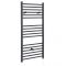 Milano Artle Electric - Anthracite Straight Heated Towel Rail - 1200mm x 600mm