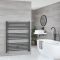 Milano Artle - Anthracite Straight Heated Towel Rail - 1200mm x 1000mm