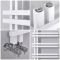 Milano Pars - Aluminium White Designer Heated Towel Rail - 1200mm x 500mm