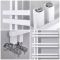 Milano Pars - Aluminium White Designer Heated Towel Rail - 1600mm x 500mm