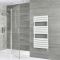 Milano Lustro Electric - White Flat Panel Designer Heated Towel Rail - 1200mm x 600mm