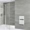 Milano Lustro Electric - White Flat Panel Designer Heated Towel Rail - 600mm x 400mm