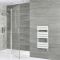 Milano Lustro Electric - White Flat Panel Designer Heated Towel Rail - 825mm x 450mm