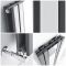 Milano Icon - Anthracite Vertical Designer Radiator With Mirror - 1600mm x 385mm