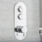 Milano Orta - Modern 2 Outlet Round Push Button Shower Valve - Chrome